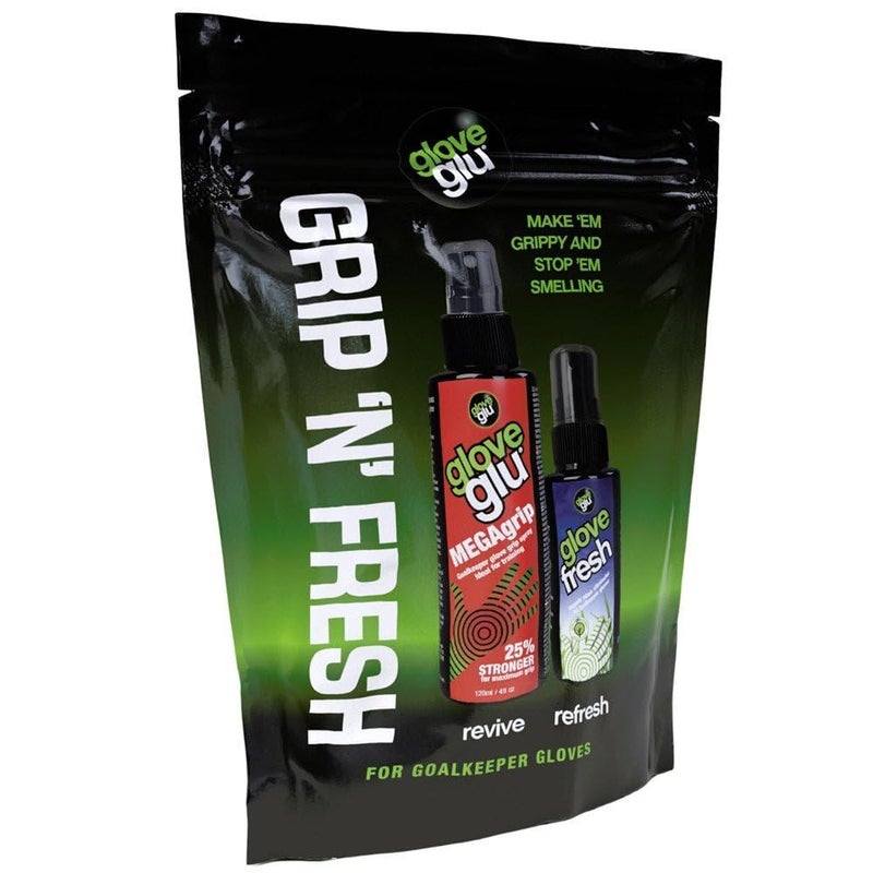 gloveglu Mega 'N' Fresh Bundle. Contains gloveglu MEGAgrip Goalkeeper Grip Spray + Glove Fresh Spray - Image 1